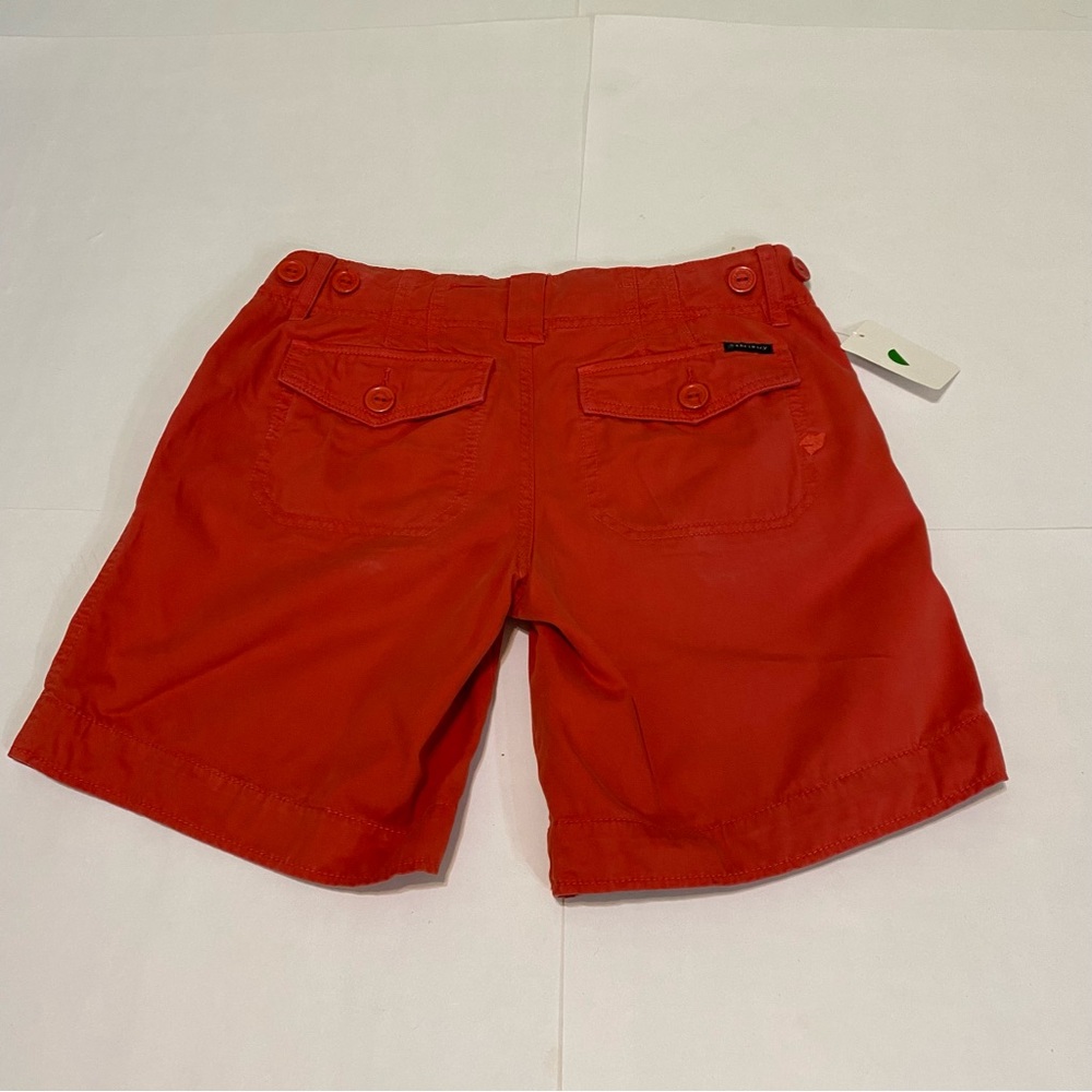 Sanctuary Red Flat Front Shorts Vibrant Cotton Blend - Picture 6 of 7